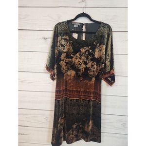 Boston Proper Women's‎ Multicolor Floral Short Sleeve Sheath Dress Size 10 NWT